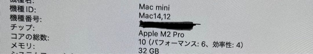 Mac mini M2Pro 32GB 1TB キーボード、マウスのセット