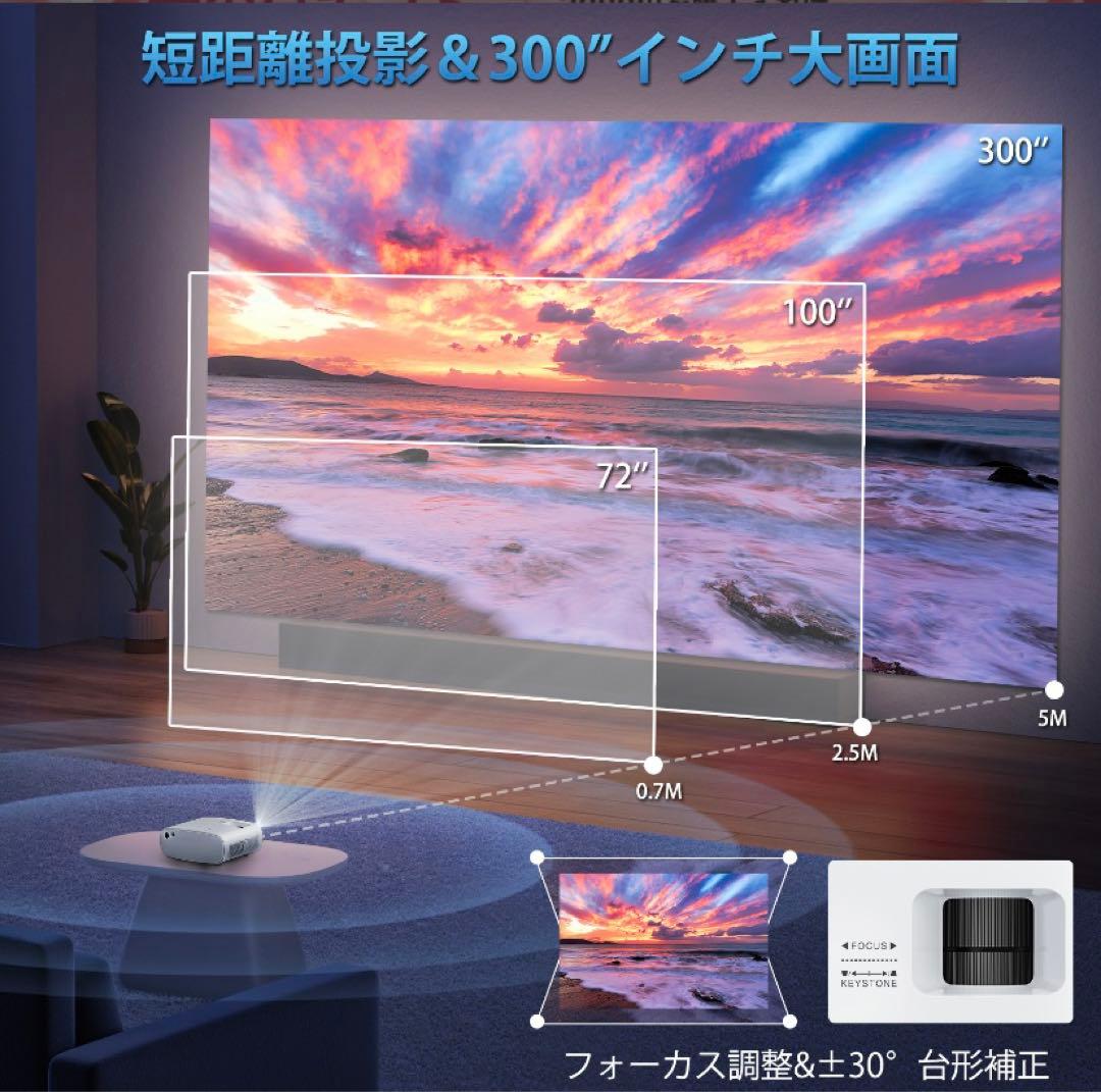 大人気❤️プロジェクター 小型 9200ルーメン ホームシアター 4K対応 高輝度