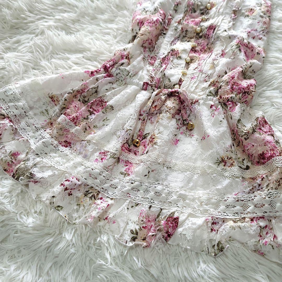 00s 希少 LIZLISA 総レースローズ キャミワンピ 姫ロリ パワネ