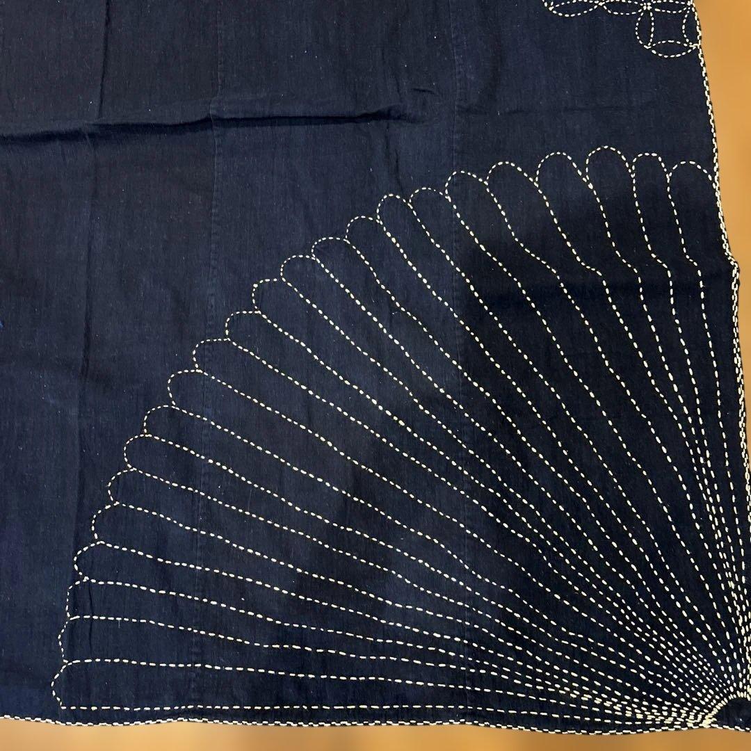 古布　藍染　刺し子　大風呂敷　5幅　約155✖️160
