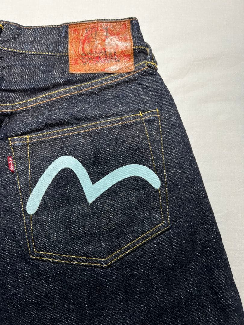 EVISU No.1 2000 33×35 プラチナ耳 水色カモメ 金耳 no1