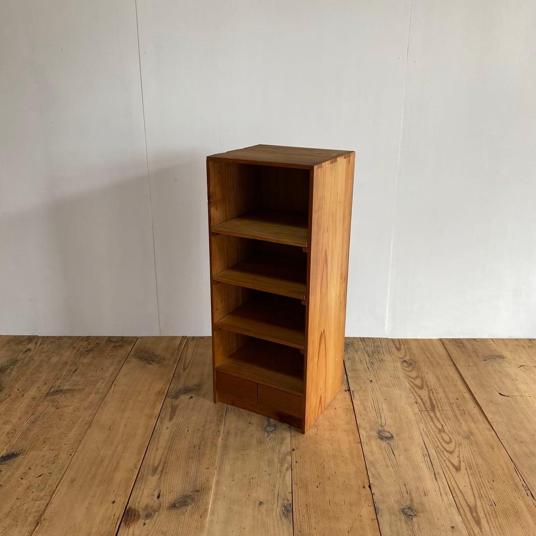 アンティーク 木製 オープンラック 飾り棚 引き出し 昭和レトロ z678