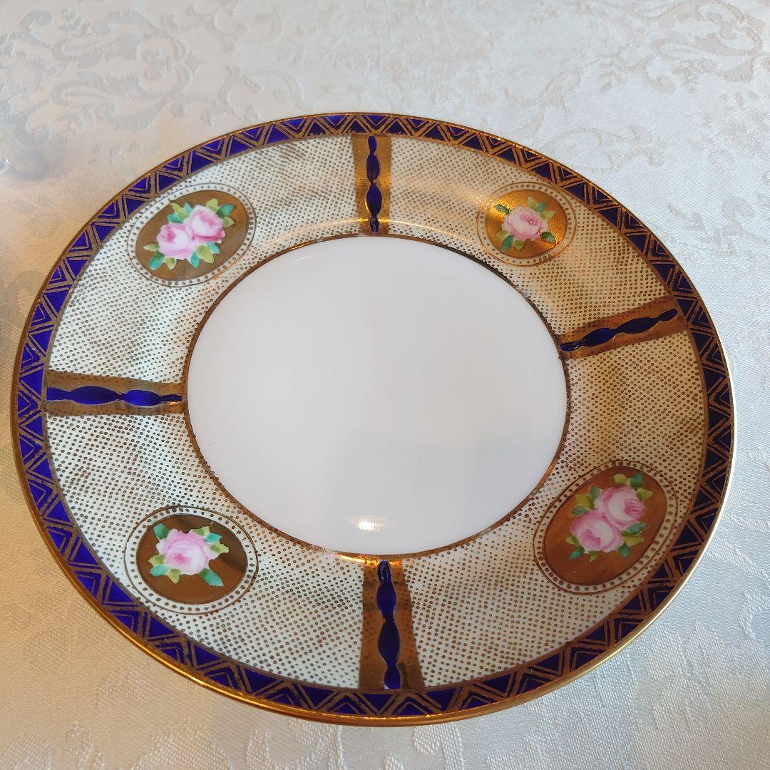 オールドノリタケ　カップ＆ソーサー　トリオ　お皿　アンティーク　薔薇　金彩