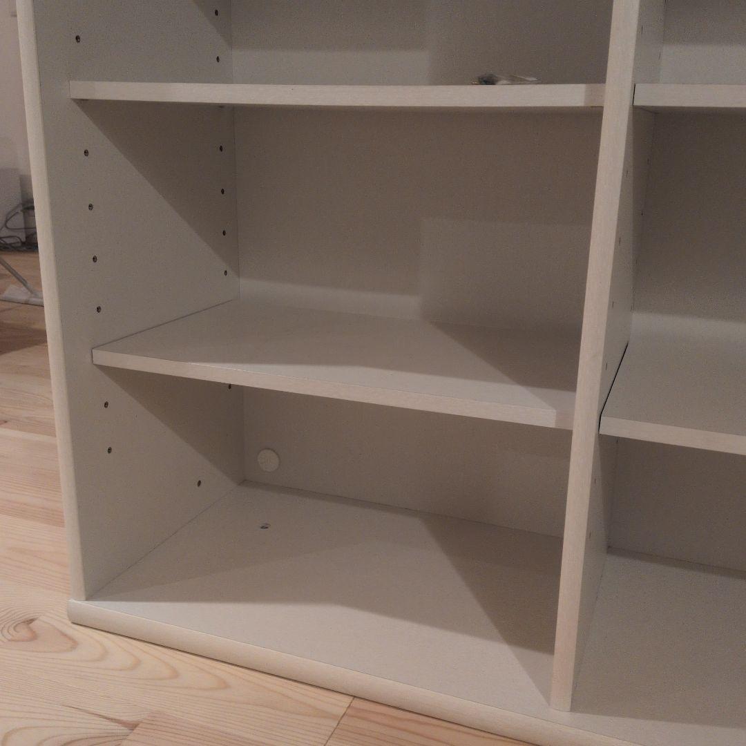 小島工芸 書棚収納棚 キャビネット　ホワイト 幅120cm 奥行41cm