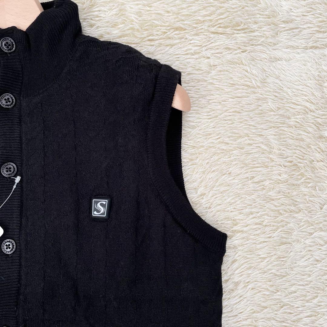 【未使用タグ付き】SUNART あったかニットベスト SHV-NT02 Mサイズ