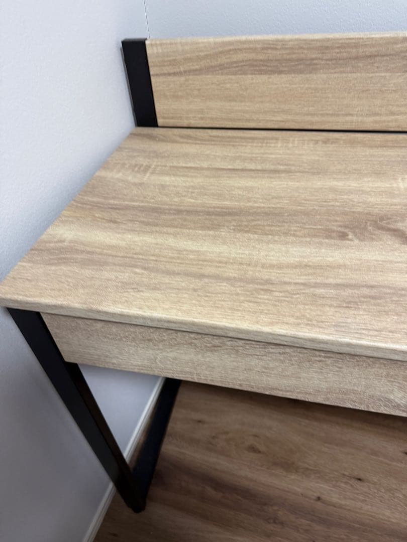 木目調パソコンデスク USBポート付き