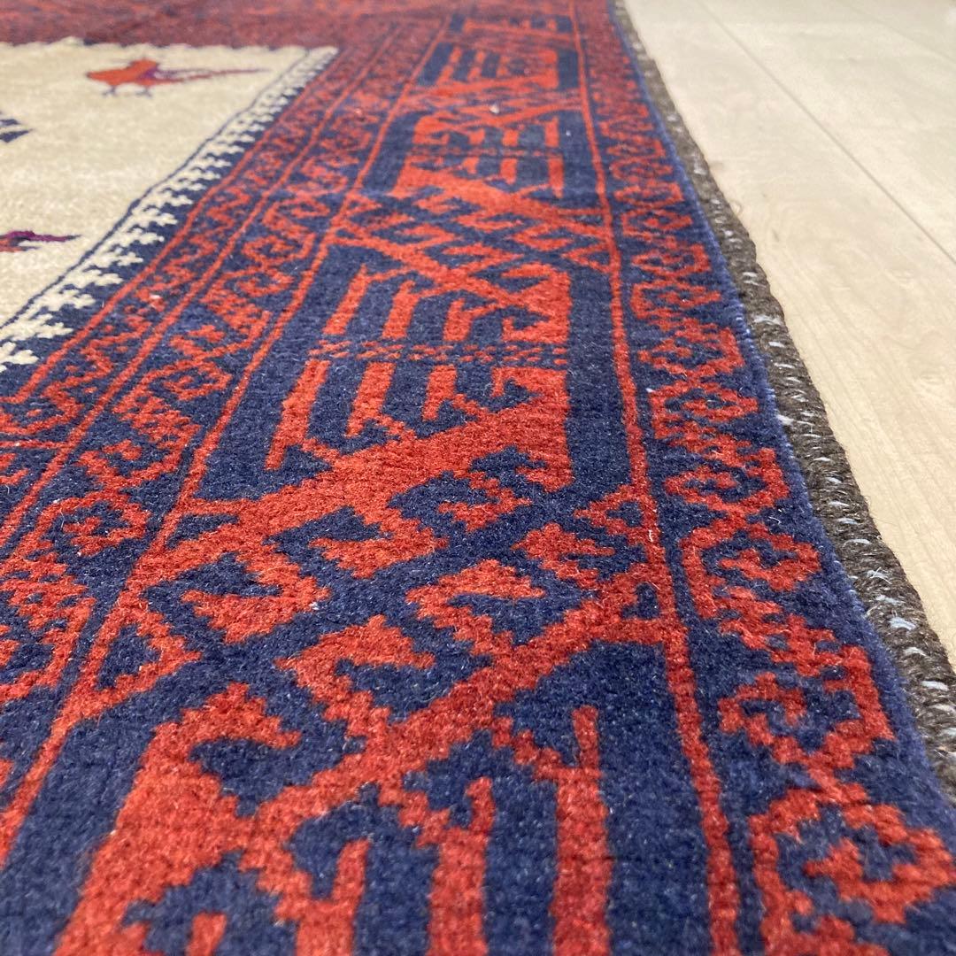 ペルシャ絨毯　バルーチ　ヴィンテージラグ　トライバルラグ　159x91㎝