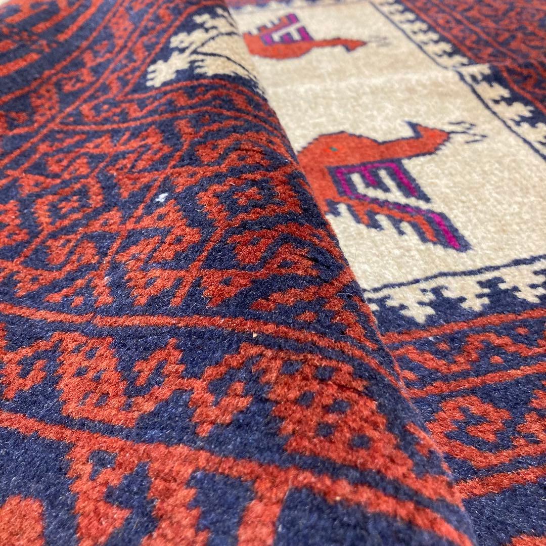 ペルシャ絨毯　バルーチ　ヴィンテージラグ　トライバルラグ　159x91㎝