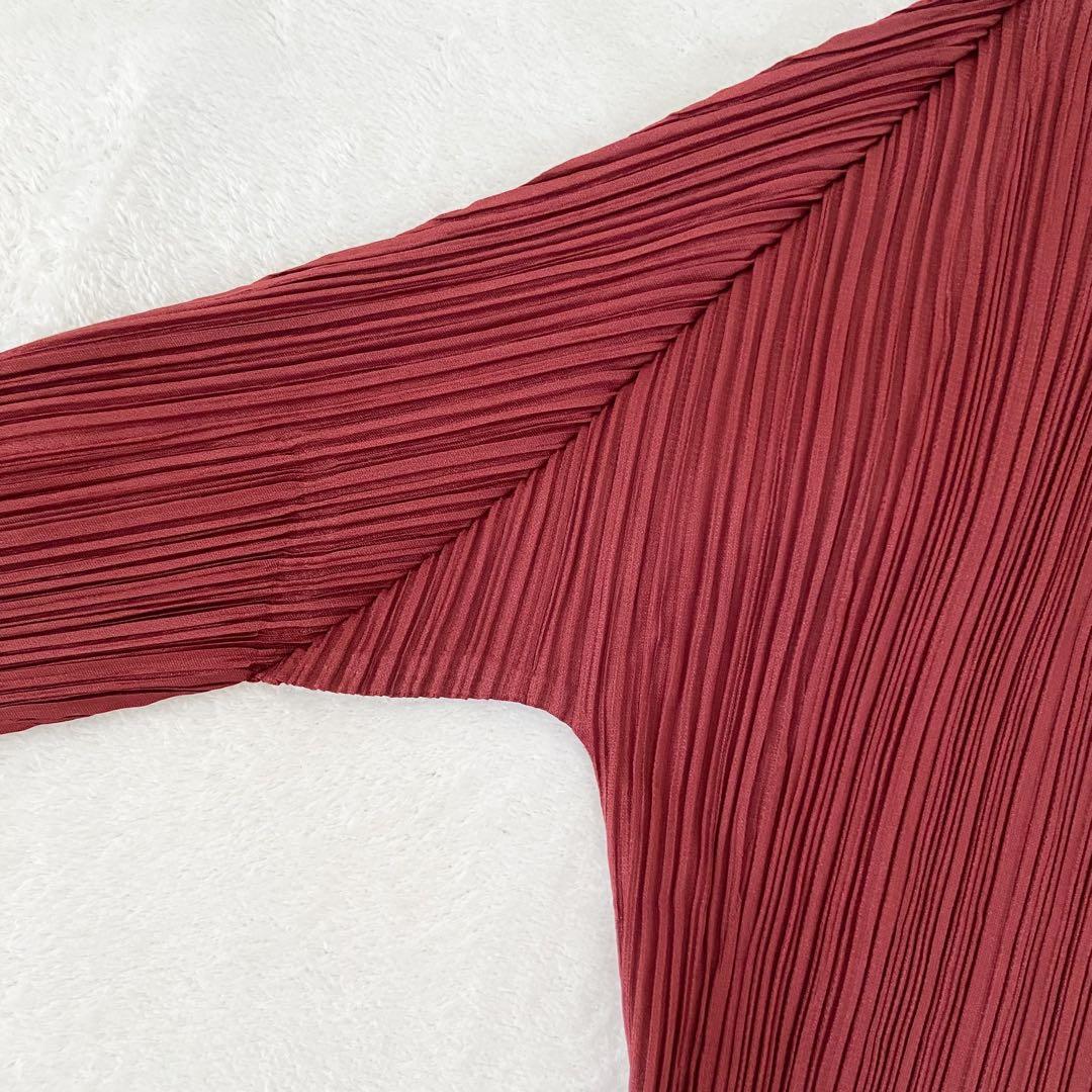 美品　プリーツプリーズ　羽織り　1ボタン　トップス　カーディガン　ブラウス　4