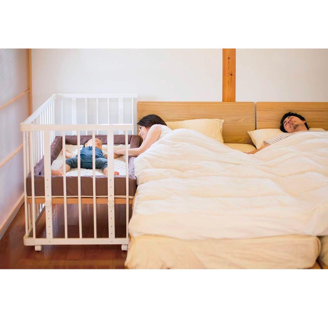 ファルスカ ベッドサイドベッド(添い寝安全ベルト付)