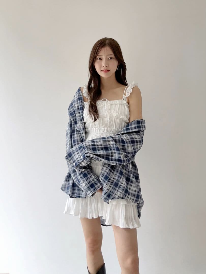 【新品タグ付き】スナイデル　ワッシャープリーツキャミソール　ホワイト