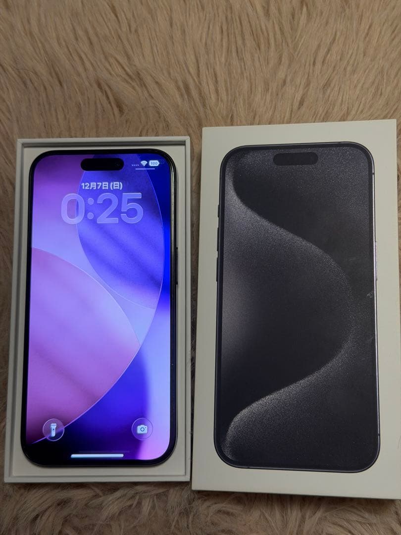 iPhone15pro 256GB バッテリー容量100% / ケース付