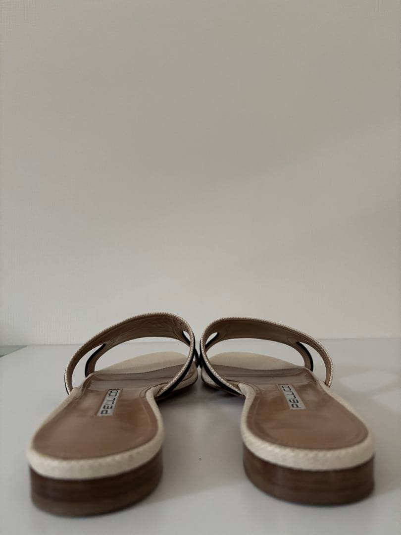 美品　ペリーコ PELLICO ルネッタ ミュールサンダル フラット24.5cm