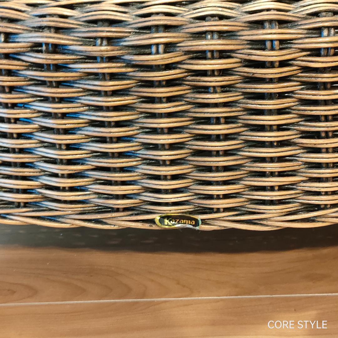 美品　KAZAMA 　ラタン　籐ソファ 　1人掛け　ラウンジチェア　A1