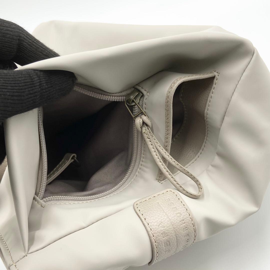 マザーハウス　ブラインドサッカー　2ウェイ　ショルダーバッグ　グレージュ