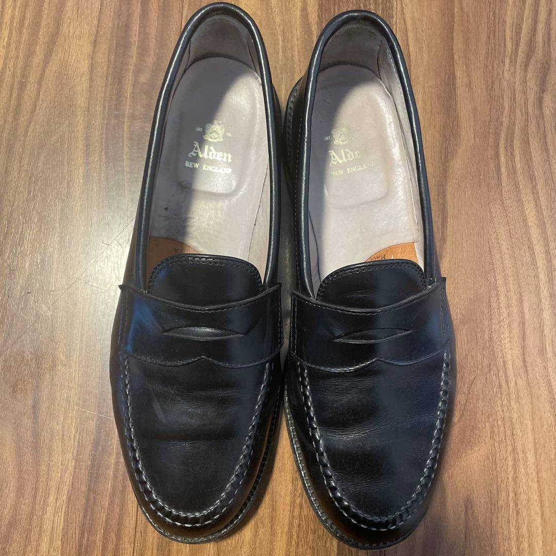 Alden ブラックレザー ローファー サイズUK8.5 E 981 黒