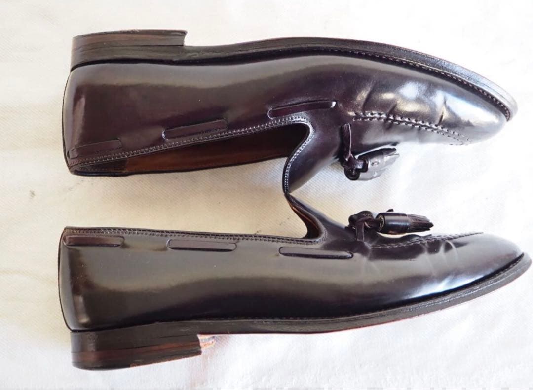 靴 Alden 563 Burgundy Cordvan tassel Loafer