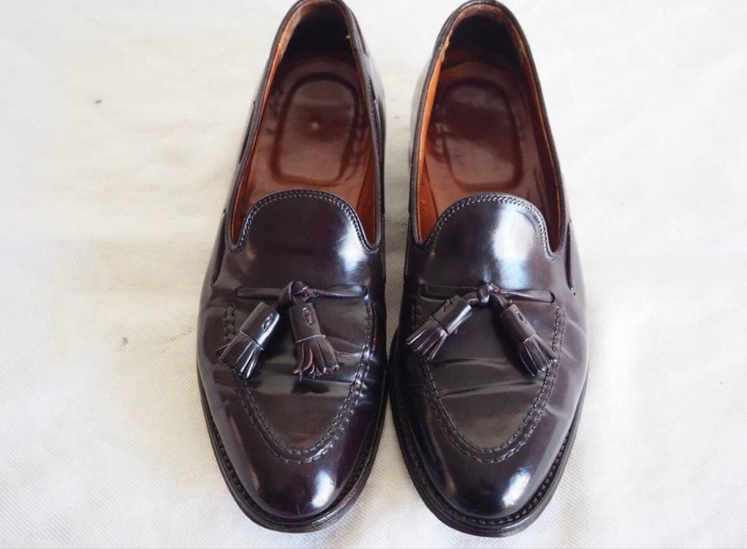 靴 Alden 563 Burgundy Cordvan tassel Loafer