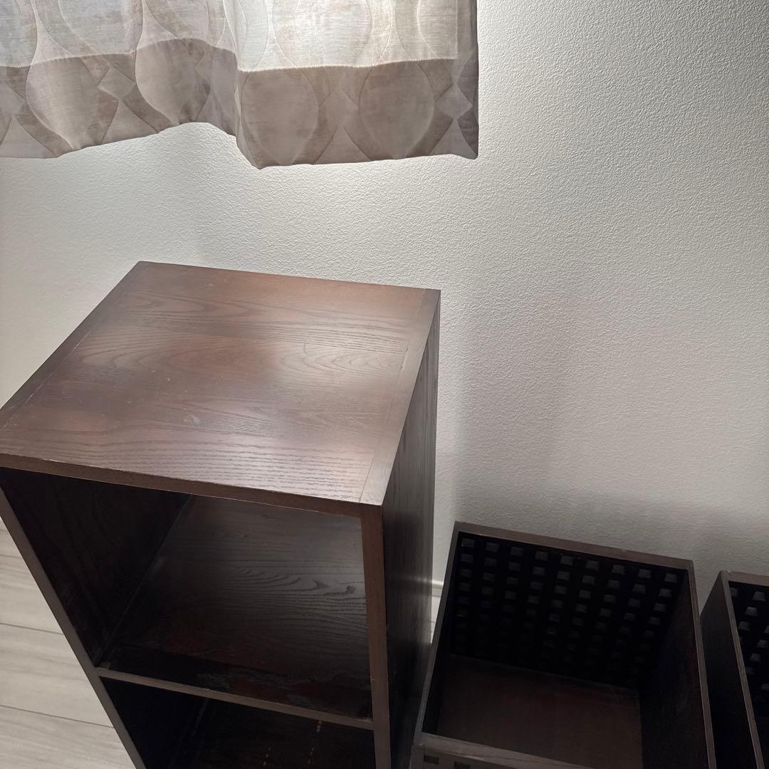 2段木製ラック　2ユニットキューブ　a.flat