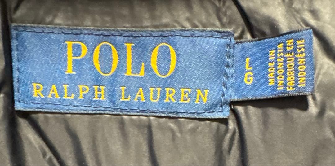 極美品　近年モデル　ポロラルフローレン　ダウンベスト　2way グレー　L