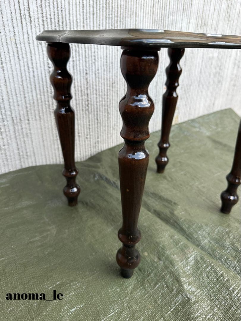 【サイドテーブル】イタリア　象嵌細工　花台　飾り台　オケージョナル　インテリア◎