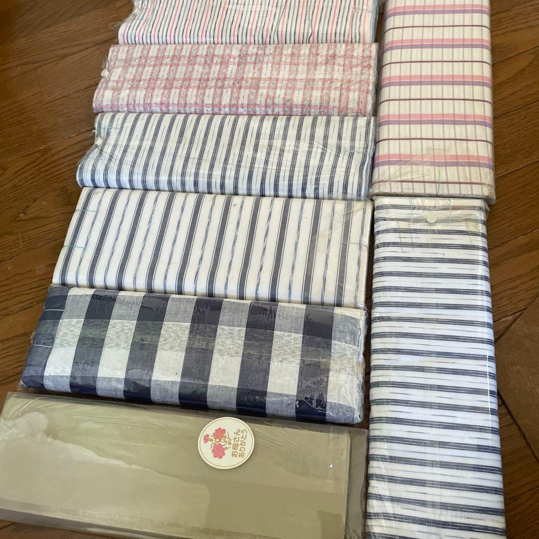 未使用　青森県十和田湖織浴衣　他　浴衣 反物　リメイク用　まとめ売り8反セット