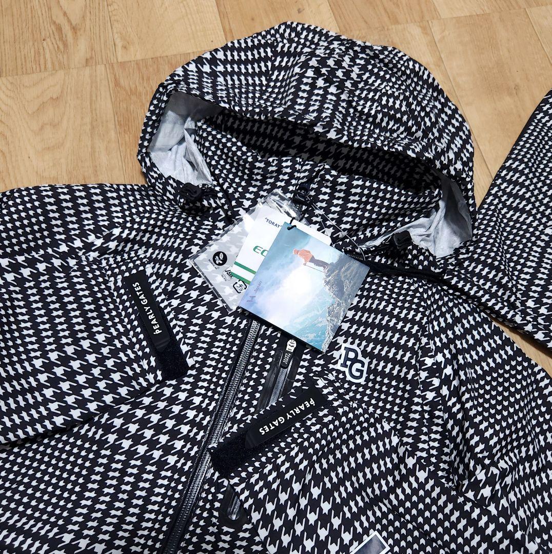 新品　パーリーゲイツ　メンズ　レインウエア　上下セットアップ　千鳥柄　サイズ4