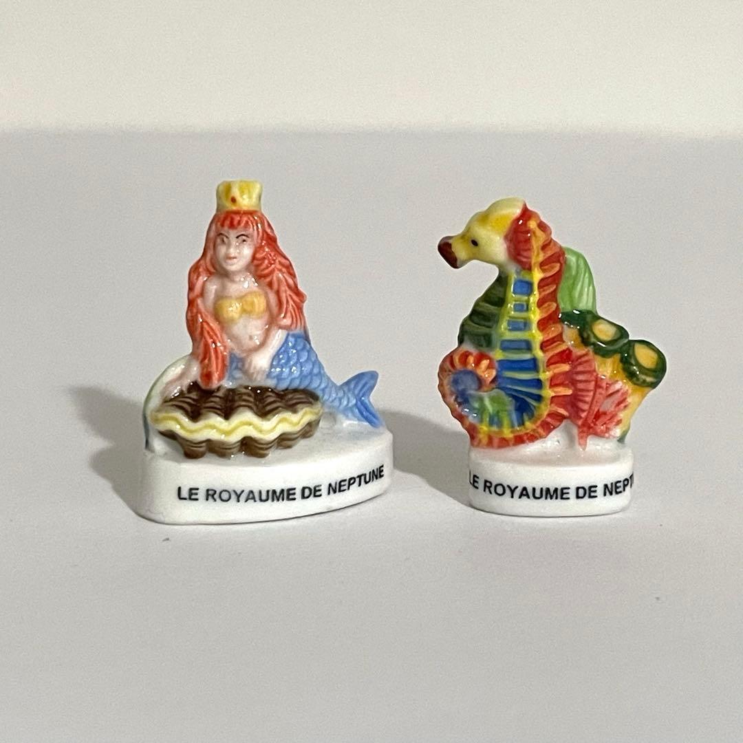 ネプチューン　フェーブ　ヴィンテージ　フランス　陶器　海　人魚　雑貨　イルカ