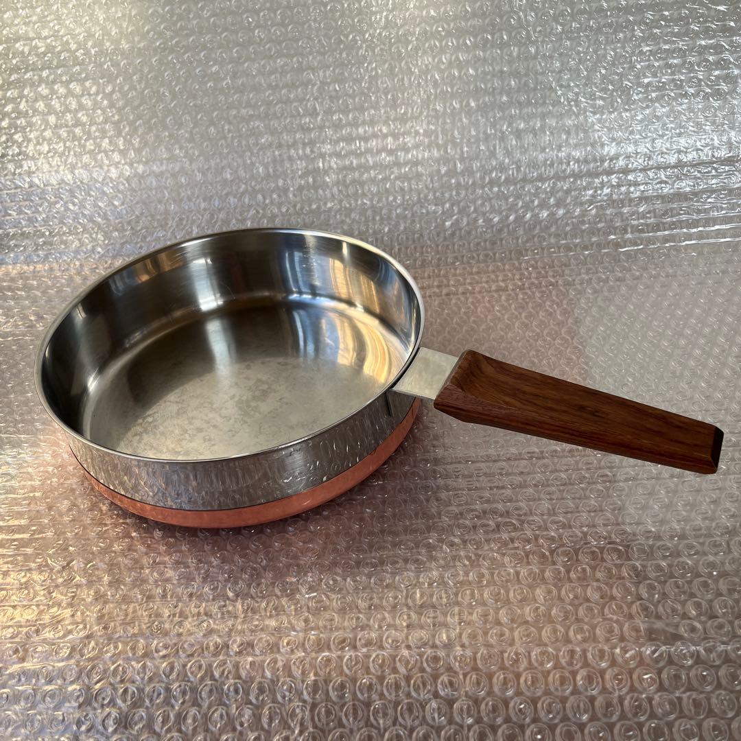 中古　蓋付きステンレスパン　NilsJohan/ニルスヨハン　片手鍋　※IH不可