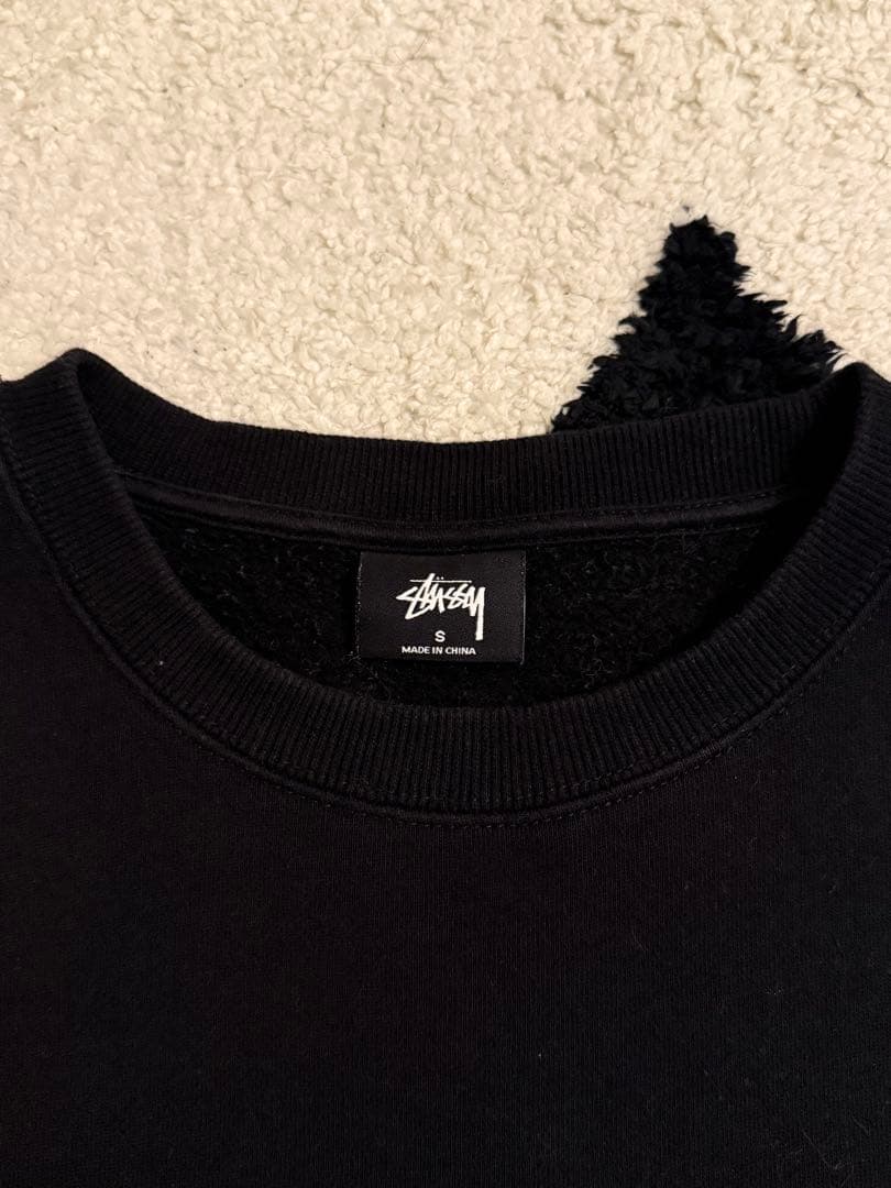 Stussy ブラック トレーナー S