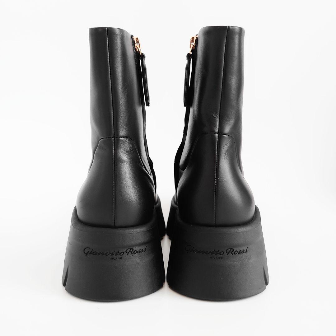 未使用 ジャンヴィトロッシ サイドジップ レザー ブーツ セルジオロッシ