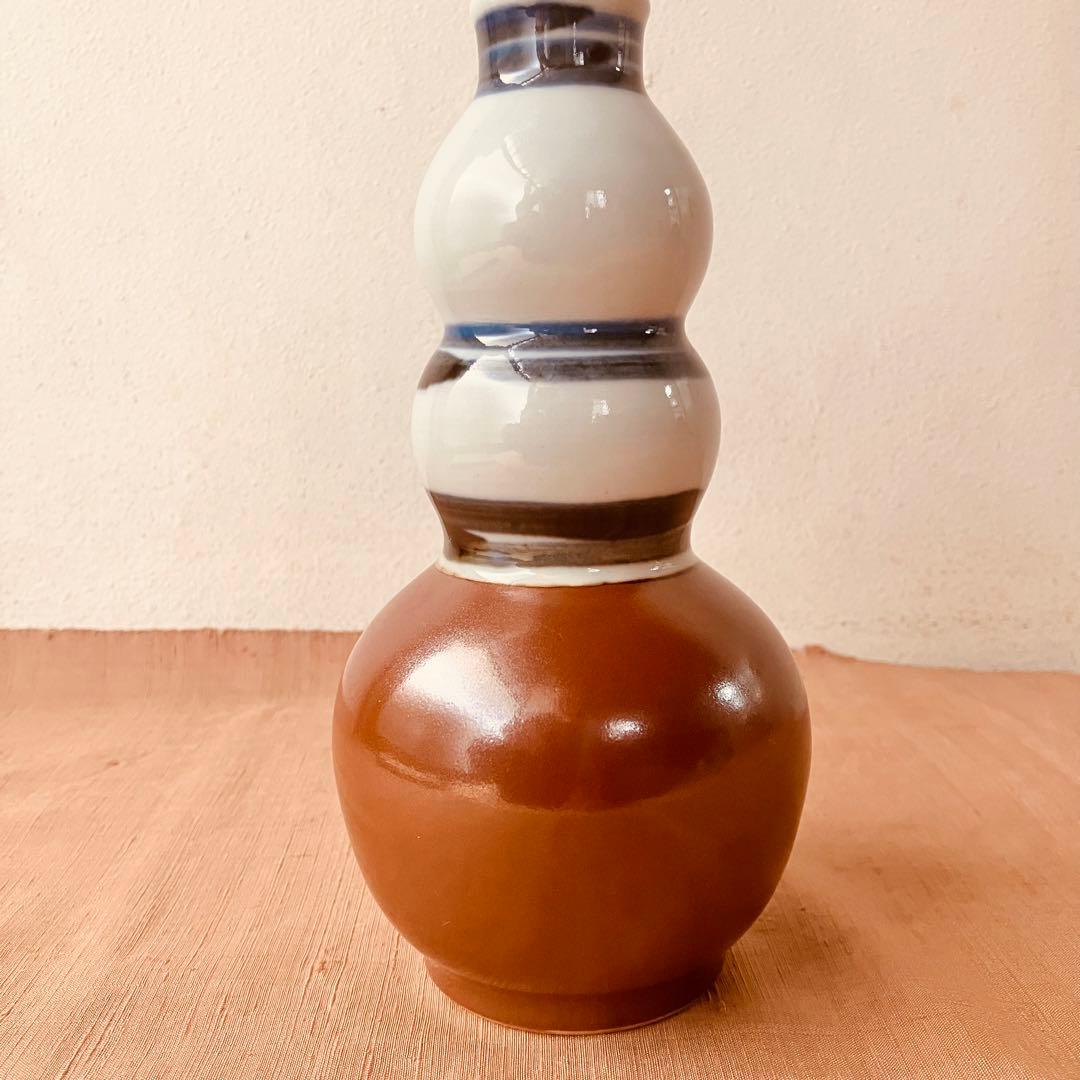 永楽善五郎　呉須　京焼　重瓢花入　共箱　花瓶　花器