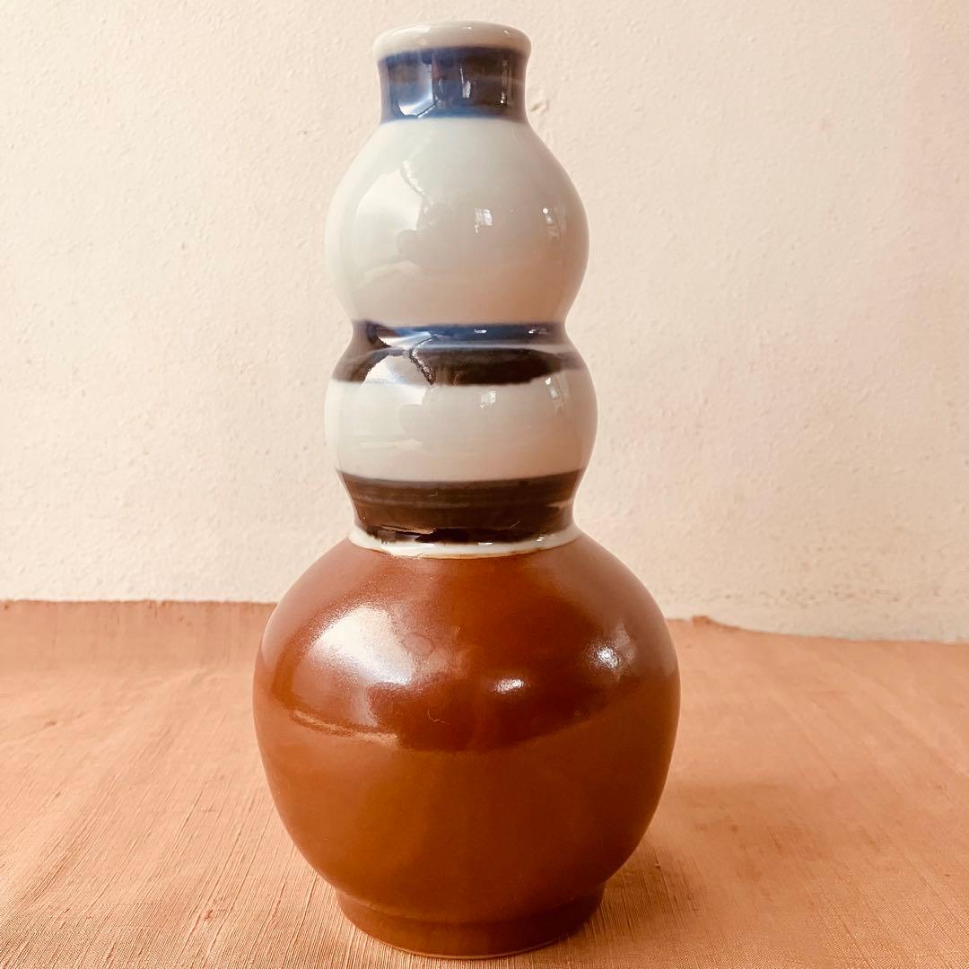 永楽善五郎　呉須　京焼　重瓢花入　共箱　花瓶　花器