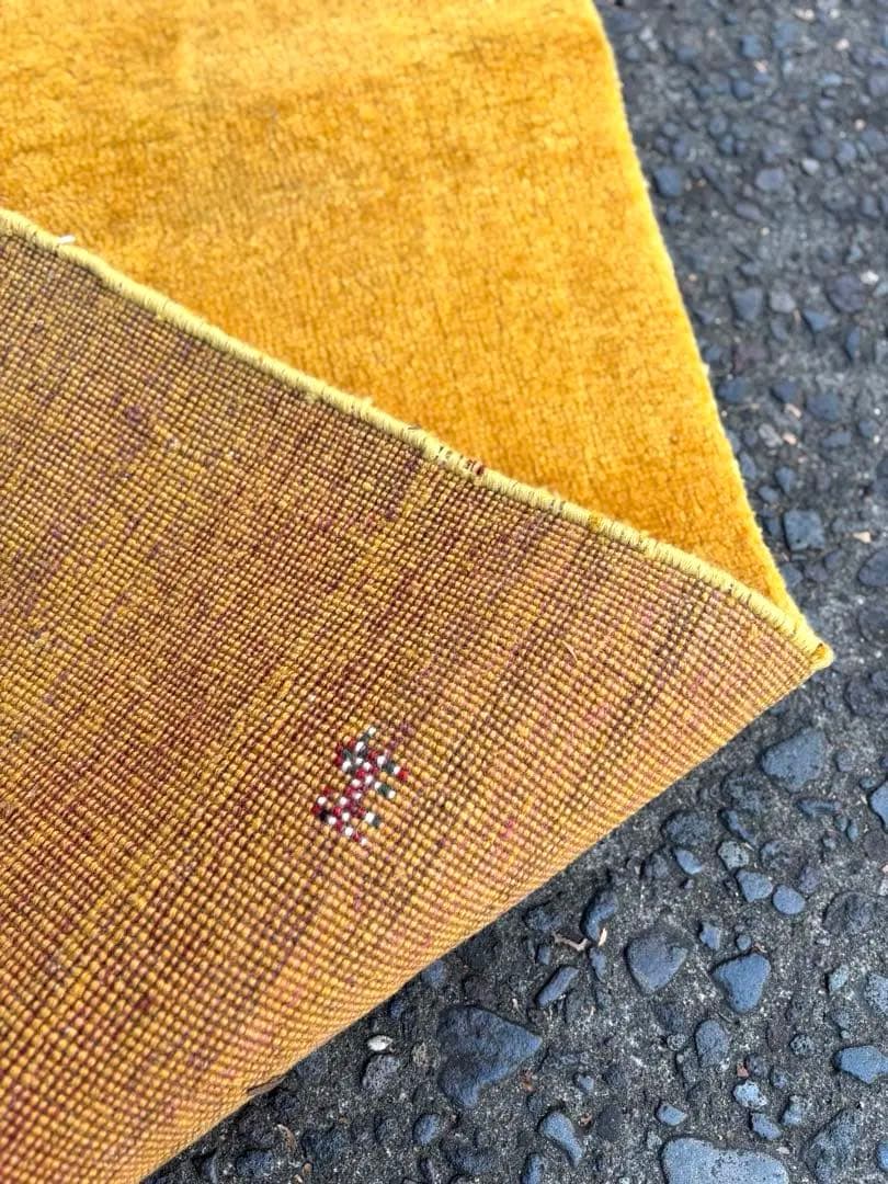 693 ヴィンテージ イラン製 ギャッベ ランナー 細長 動物模様 百貨店購入