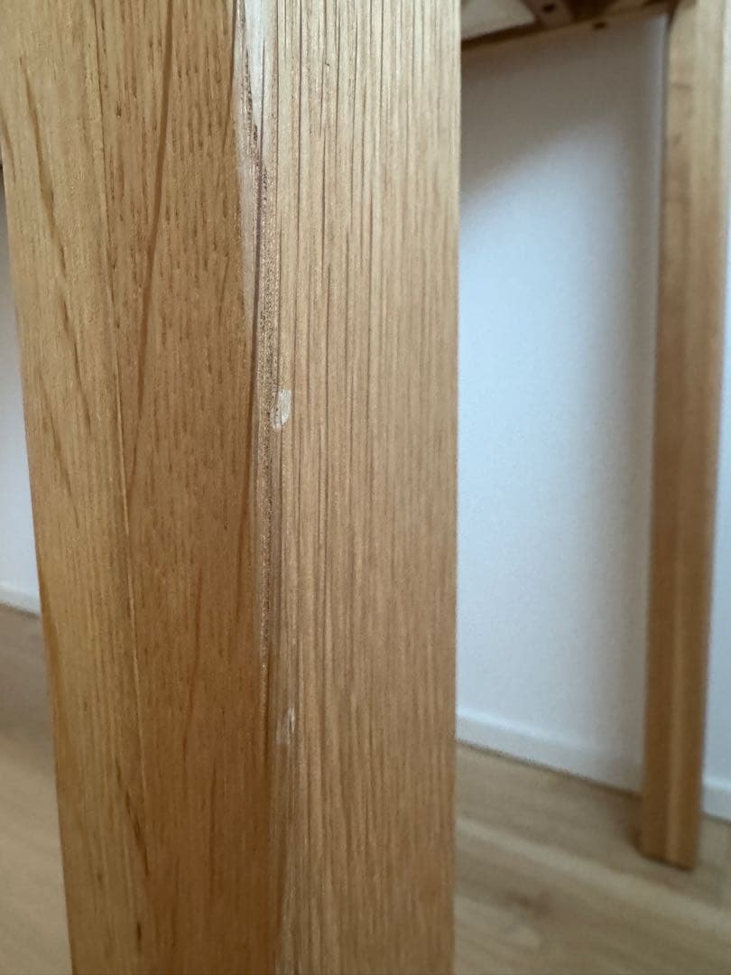 無印 木製デスク オーク材 幅110×奥行55×高さ70cm