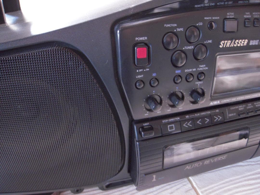 AIWA CSD-XR90　ダブルカセットデッキ　ジャンク　バブルラジカセ