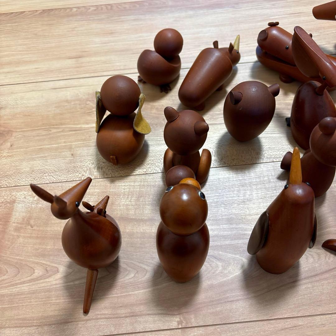 千趣会 ロイヤルペット 木製 17体 ヴィンテージ 動物 置物 オブジェ 北欧