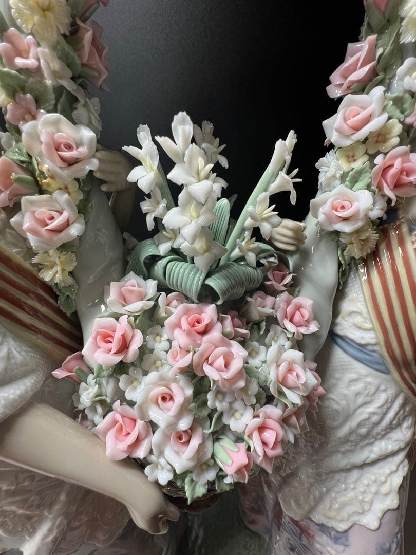 【アンティーク】美品 LLADRO リヤドロ 献花 世界限定3000 古美術品