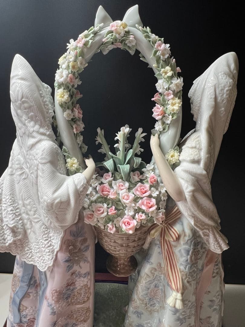 【アンティーク】美品 LLADRO リヤドロ 献花 世界限定3000 古美術品