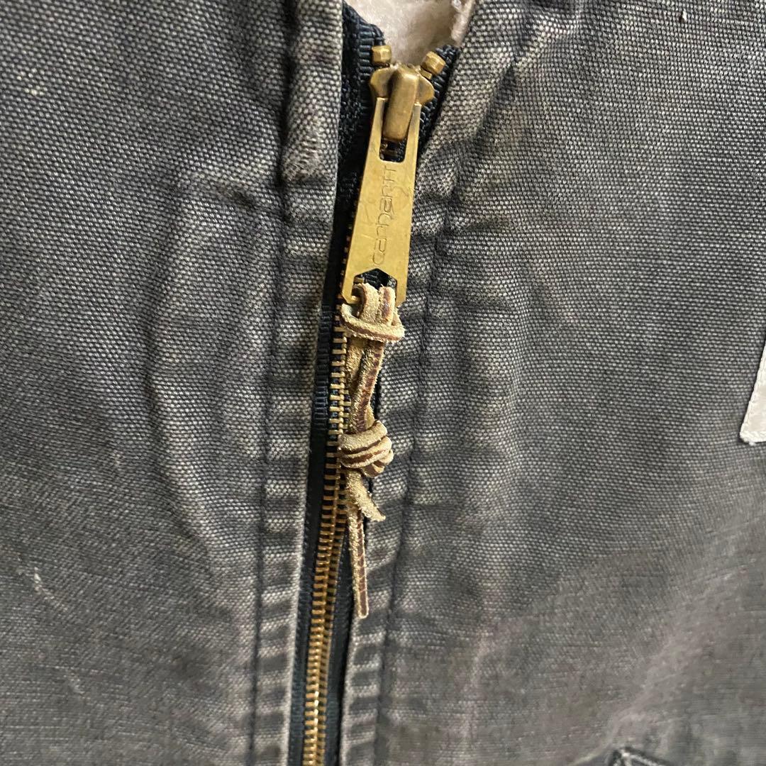 USA製 Ｌサイズ　スミクロ　フェードブラック　ダックベスト　裏ボア　カーハート