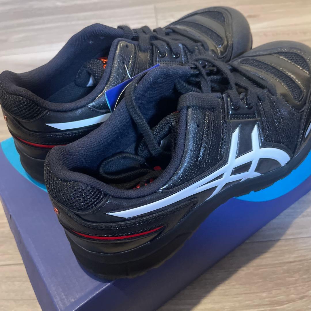 新品未使用品 ASICS 安全靴 ウィンジョブ CP103 黒/赤 25.5㌢