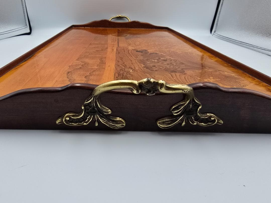 エミール・ガレ / 風景文マルケトリトレイ/