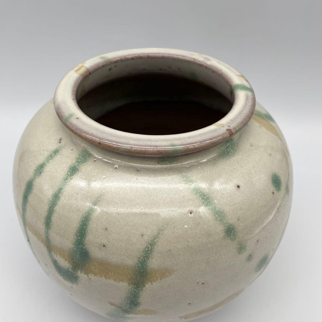 鳥取民藝　中井窯　中井焼　坂本実男　白打掛　花瓶　150