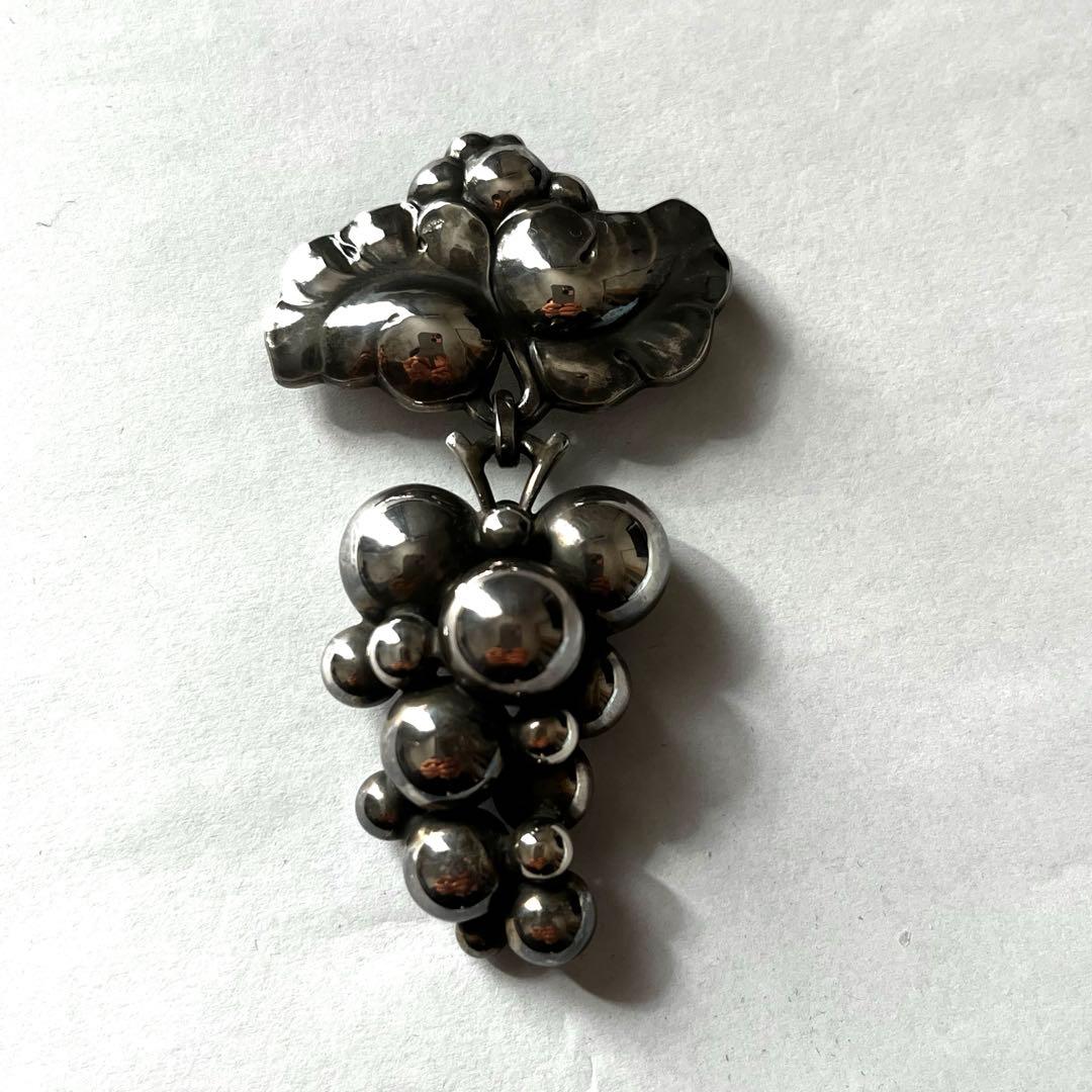   ジョージジェンセン ブローチ 葡萄　シルバー 925