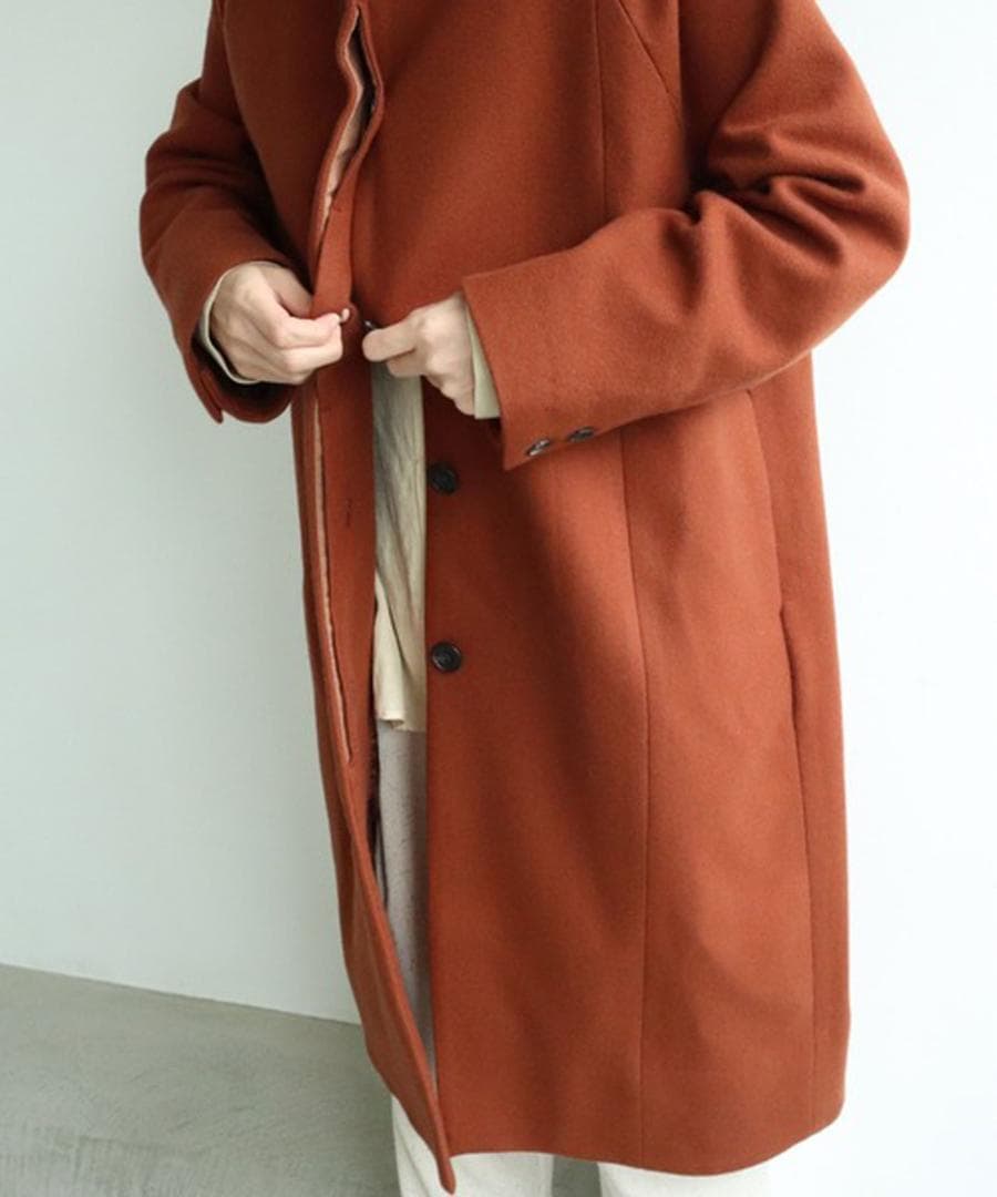 美品 yuni ユニ super100 Wool ラグランコクーンコート