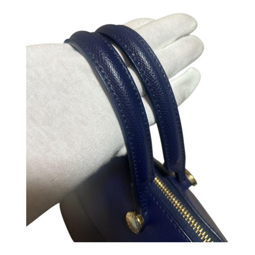 【極美品】 FURLA フルラ　パイパー　2wayバッグ ブルーレザー