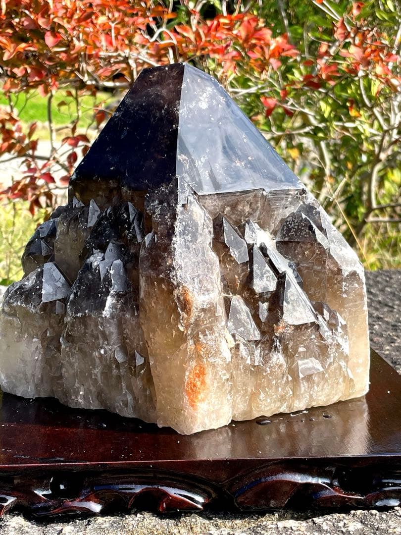 希少　BIG スモーキーエレスチャル　城塞☆要塞　骸骨水晶　天然石　原石　置物