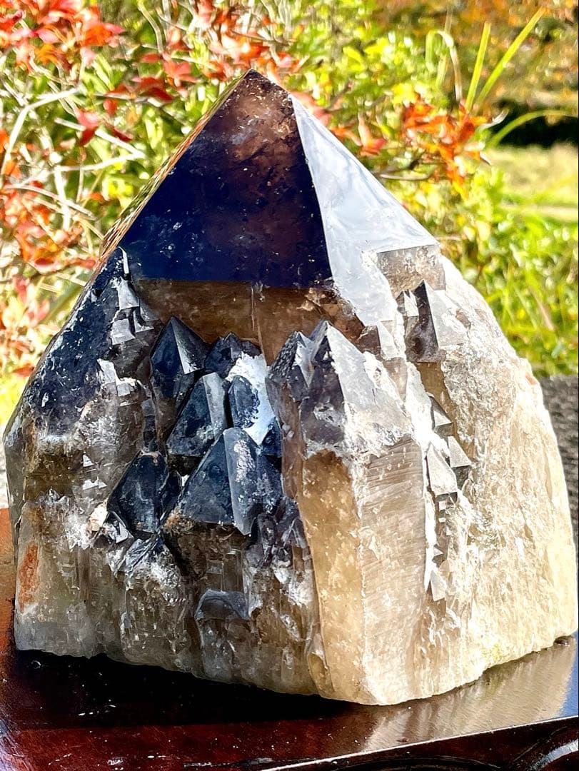 希少　BIG スモーキーエレスチャル　城塞☆要塞　骸骨水晶　天然石　原石　置物