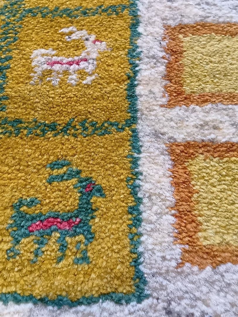 ペルシャ絨毯　ギャッベ　手織り　イラン(40)