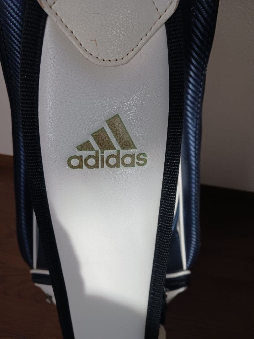adidas キャディバッグ ホワイト/ネイビー